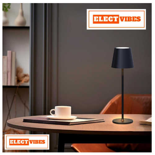 ELECTVIBES ShadeLine LED Night Table Lamp with Three Modes – Stylish Acrylic Decorative Bedside Light with Warm Ambient Glow for Cordless Table Lamps 3 Adjustable Height,Smooth Dimming, Portable LED Waterproof Table Lamp (PACK OF1) - Image 2