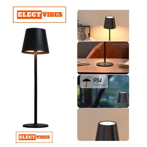 ELECTVIBES ShadeLine LED Night Table Lamp with Three Modes – Stylish Acrylic Decorative Bedside Light with Warm Ambient Glow for Cordless Table Lamps 3 Adjustable Height,Smooth Dimming, Portable LED Waterproof Table Lamp (PACK OF1) - Image 5