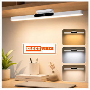 ELECTVIBES Slim LED Cabinet Light with Black Touch Control  1200mAh Battery Powered, 3 Color Modes & Adjustable Brightness  Wireless Cabinet Lighting for Kitchen & Wardrobe (Black)0 (1)