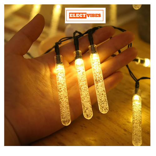 ELECTVIBES Stick Drop LED String Light 14 LED, 3 Meter With Heavy Plug-In – Decorative Waterproof Fairy Lights for Indoor/Outdoor, Garden, Diwali, Christmas, Wedding, Party & Festival Decoration( Pack of 1)WARM WHITE - Image 2