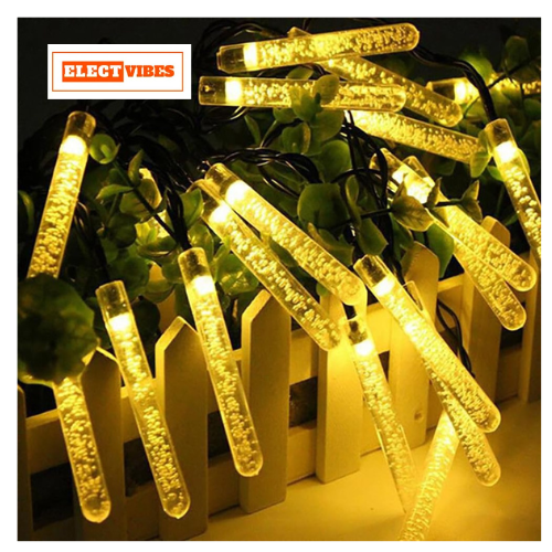 ELECTVIBES Stick Drop LED String Light 14 LED, 3 Meter With Heavy Plug-In – Decorative Waterproof Fairy Lights for Indoor/Outdoor, Garden, Diwali, Christmas, Wedding, Party & Festival Decoration( Pack of 1)WARM WHITE - Image 10