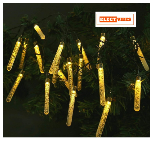ELECTVIBES Stick Drop LED String Light 14 LED, 3 Meter With Heavy Plug-In – Decorative Waterproof Fairy Lights for Indoor/Outdoor, Garden, Diwali, Christmas, Wedding, Party & Festival Decoration( Pack of 1)WARM WHITE - Image 8