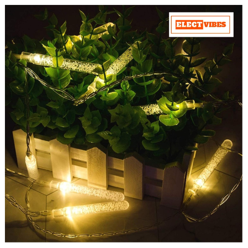 ELECTVIBES Stick Drop LED String Light 14 LED, 3 Meter With Heavy Plug-In – Decorative Waterproof Fairy Lights for Indoor/Outdoor, Garden, Diwali, Christmas, Wedding, Party & Festival Decoration( Pack of 1)WARM WHITE - Image 7