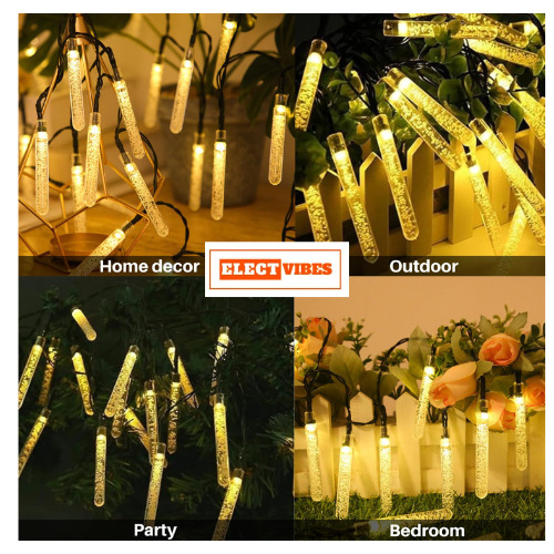 ELECTVIBES Stick Drop LED String Light 14 LED, 3 Meter With Heavy Plug-In – Decorative Waterproof Fairy Lights for Indoor/Outdoor, Garden, Diwali, Christmas, Wedding, Party & Festival Decoration( Pack of 1)WARM WHITE - Image 18