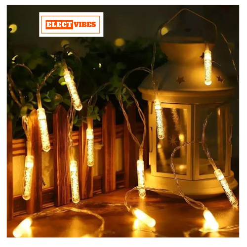 ELECTVIBES Stick Drop LED String Light 14 LED, 3 Meter With Heavy Plug-In – Decorative Waterproof Fairy Lights for Indoor/Outdoor, Garden, Diwali, Christmas, Wedding, Party & Festival Decoration( Pack of 1)WARM WHITE - Image 13