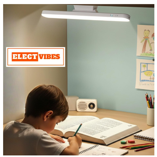 ELECTVIBES USB Rechargeable Magnetic Cabinet Light | LED Under Cabinet Lamp with 3-Color Dimmable Modes, Adjustable Brightness, 1200mAh Battery & 1 Magnetic Holders (PACK OF 1)