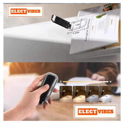 ELECTVIBES Book Lamp for Students, USB Rechargeable LED Study Light, 3 Brightness & Color Modes, Clip-On, Portable & Eye-Friendly (White)(PACK OF 1) - Image 14