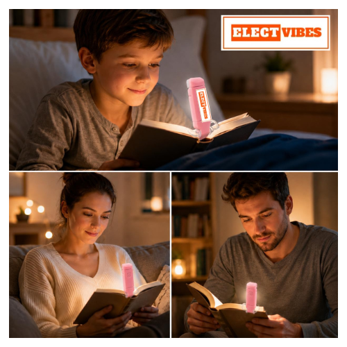 ELECTVIBES Book Lamp for Students, USB Rechargeable LED Study Light, 3 Brightness & Color Modes, Clip-On, Portable & Eye-Friendly (White)(PACK OF 1) - Image 22